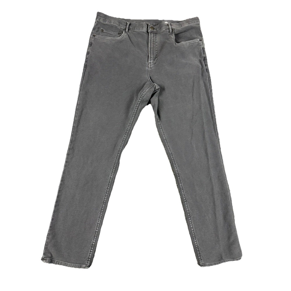 Faherty Stretch Terry 5 Pocket Pants Mens 38 X 30 Navy Cotton  Blend Straight